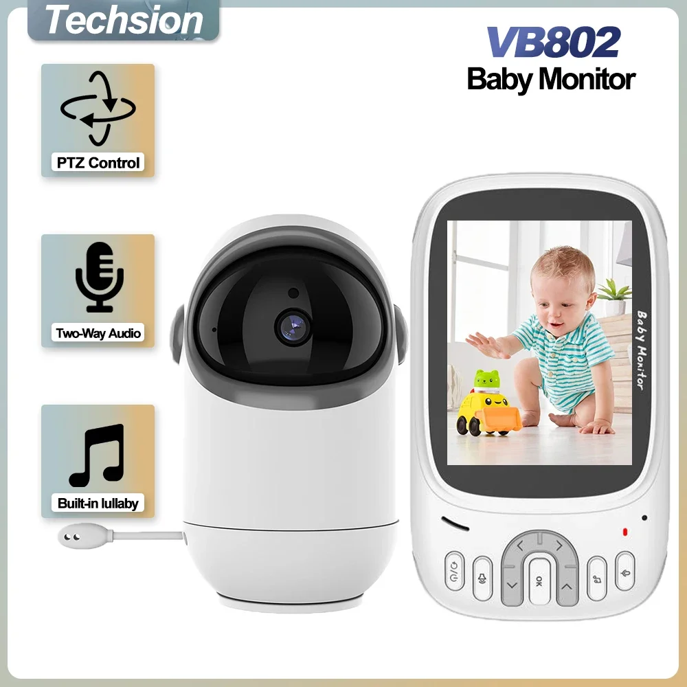 

VB802 Видеоняня 2,4G Беспроводная с 3,2-дюймовым ЖК-дисплеем 2-сторонняя аудиоразговорная камера ночного видения для няни наблюдения