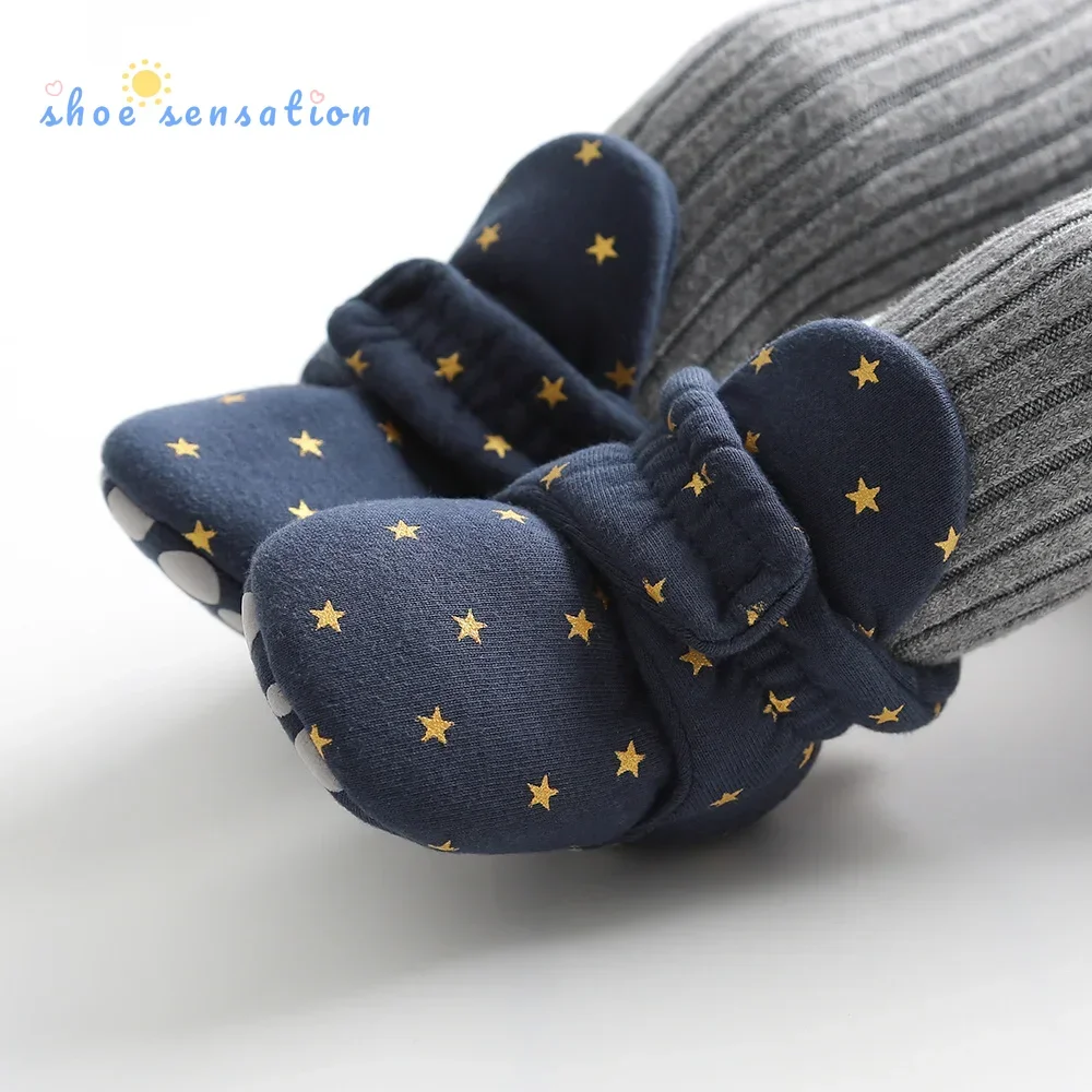 Newborn Baby Socks Baby Boy Baby Girl Stars Toddler First Pair Toddler Boots Cotton Comfortable Soft Anti-slip Warm Crib Shoes