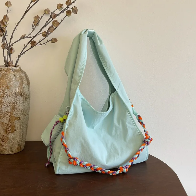 

Fashion Japanese Lazy Style Niche Shoulder Bag Large Capacity Casual Handheld Canvas Bag Simple Crossbody Tote Bag