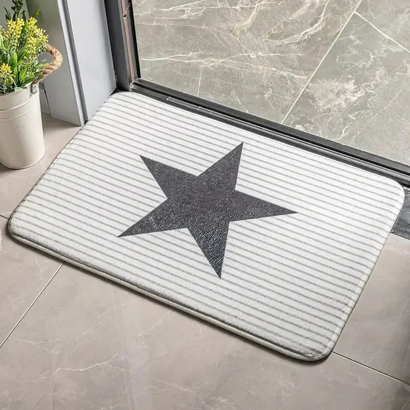 Geometry Bear Rug Stain Anti-slip Non-Shedding Kitchen Doormat Carpet for Living Room Bedroom Home Decor Room Cartoon Decorate