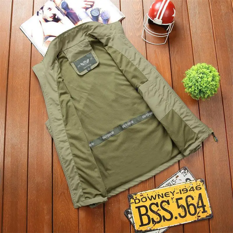 

Мужской жилет больших размеров с воротником-стойкой, джет, свободная посадка, домашняя одежда, цветной повседневный жилет