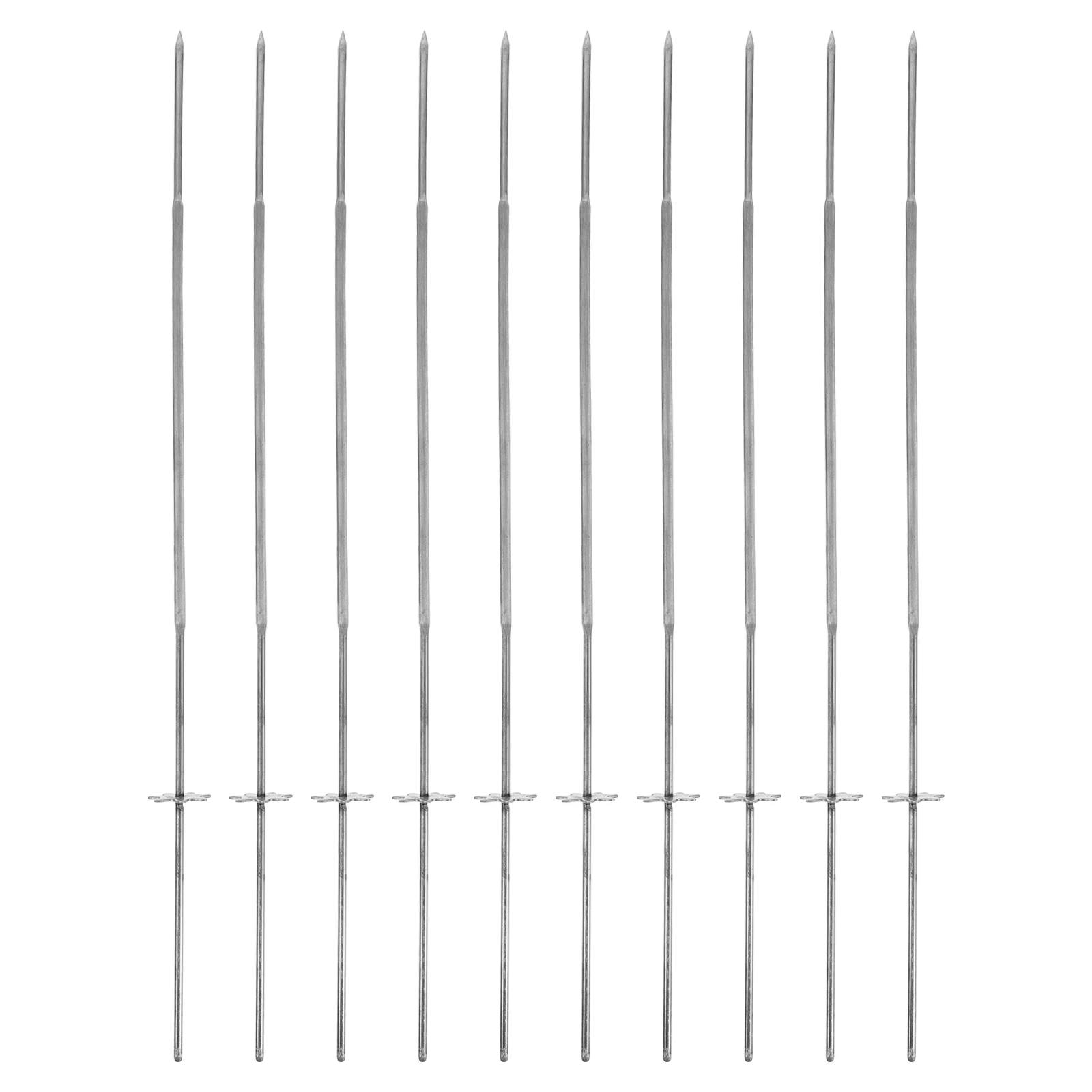 

10pcs Gear Barbecue Skewers Stainless Steel Reusable BBQ Kebab Sticks Grilling Tools High Temp Safe Durable Kitchen Bar Tools