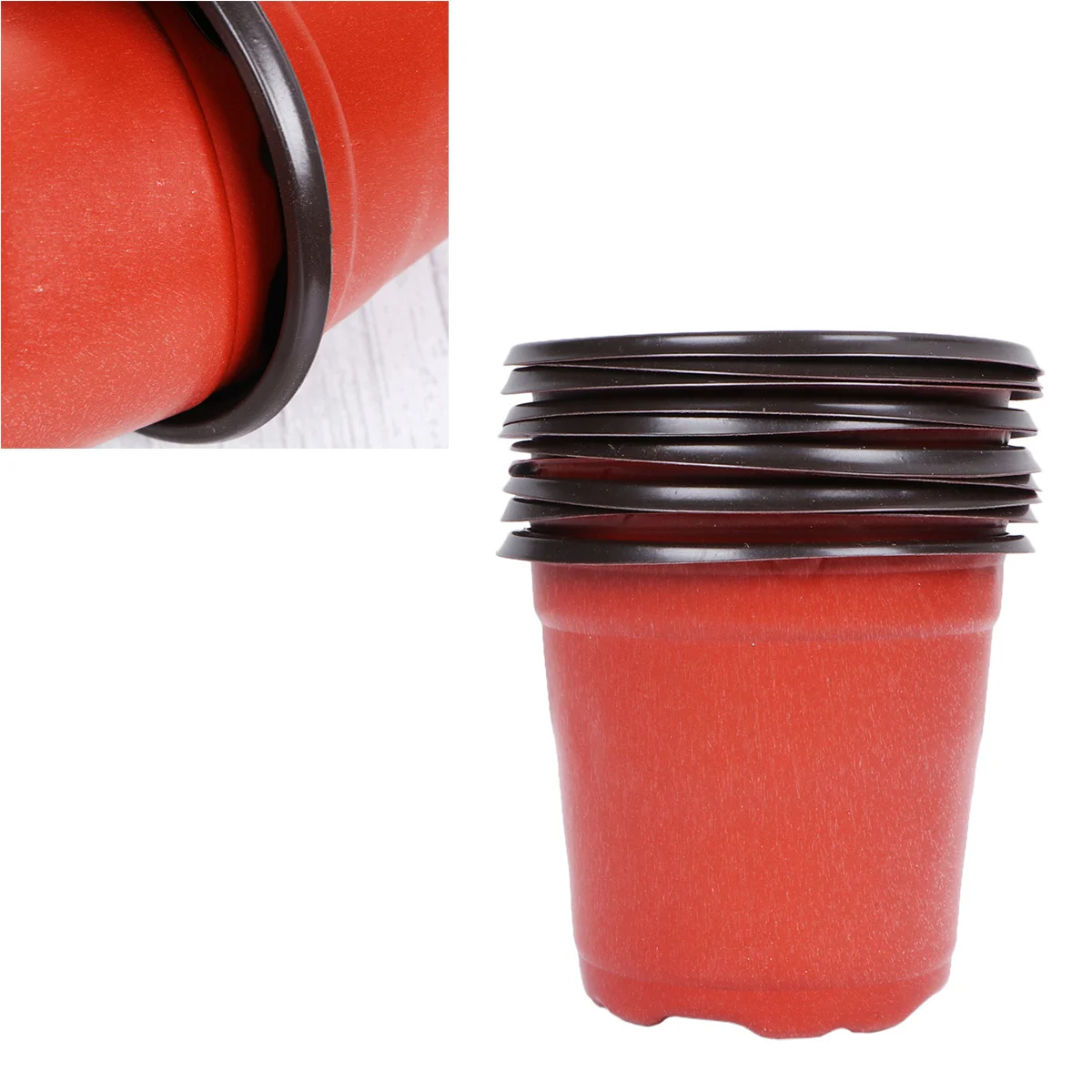 

50Pcs Plastic Flowerpot Minimalist Pot for Succulents Cacti Desk Table Window Garden Decoration Breathable Flower Pot Basin