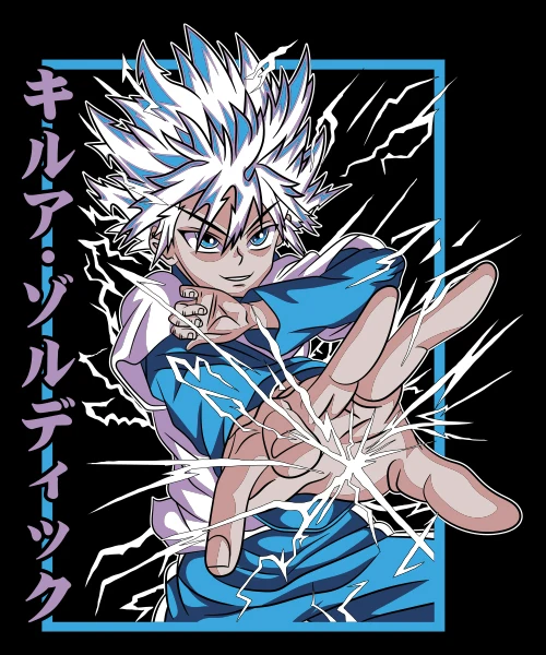 Camiseta unisex Hunter X Hunter: Killua Zoldyck Cotton anime T-shirt