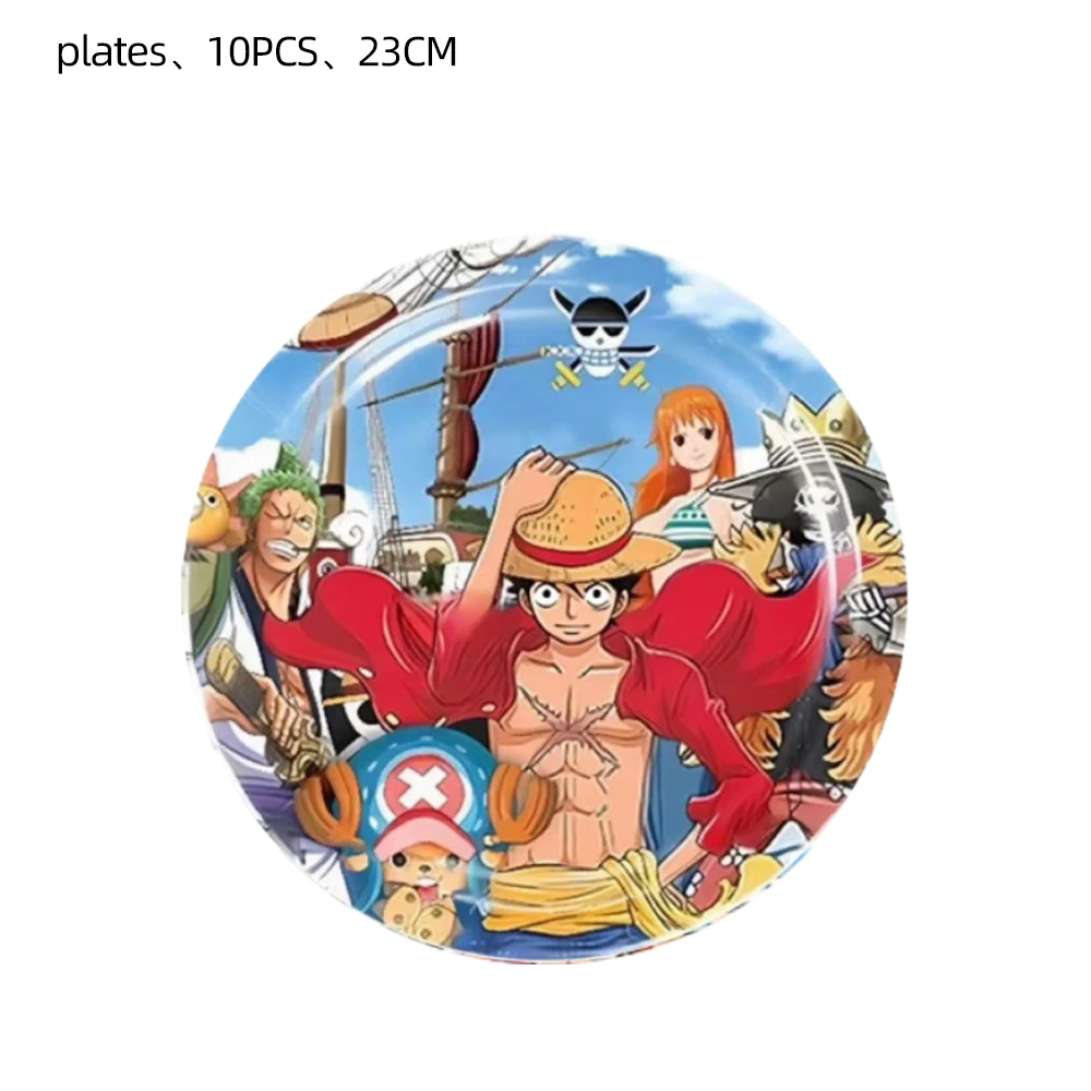 One Piece Partydekoration Geburtstagsfeier-Zubehör Tortendekoration Teller Geschenkbox Ballon Schnapparmband Lehrer-Belohnungspreise – Detail 4
