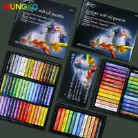 Mungyo, 12/24/48 colores, crayón profesional de aceite suave Pastel seco, crayones de colores pesados de alta calidad para dibujar, papelería, suministros de arte, cera