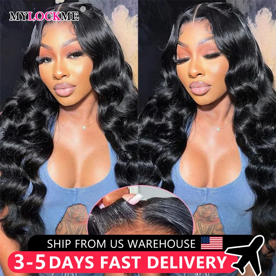 New Glueless Wig Body Wave Lace Frontal Wig Ready To Go Human Hair 5x5 Transparent Lace Closure Wig For Women Pre Cut MYLOCKME