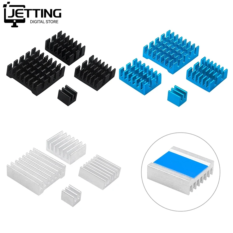 For Raspberry Pi 5 Heat Sink 4pcs Raspberry Pi 5 Aluminum Heatsink Radiator Cooling Kit Cooler For Raspberry Pi 5 Radiator