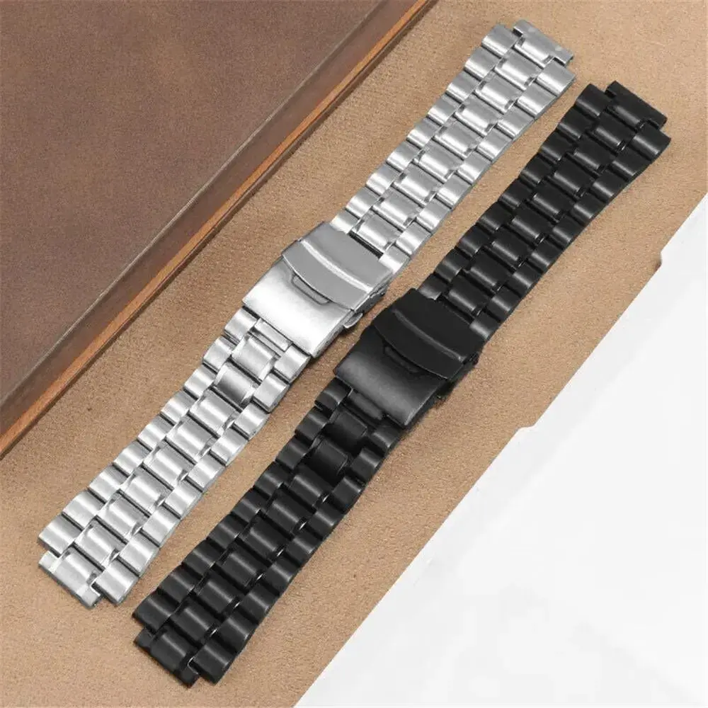 Stainless Steel Convex Wrist Strap For Timex TW2R55500 T2N720 T2N721 T2N73 Buckle Band