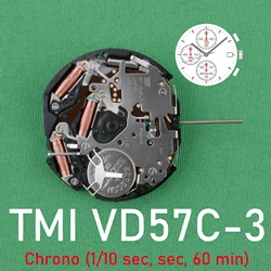 TMI VD57C movement New Japan Seiko VD57 Movement Original SII/TMI VD57 Watch Movement DATE AT 3 SUPER HIGH HAND