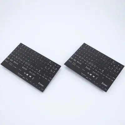 

2 Sheets English Keyboard Stickers for Notebook Desktop Durable Exquisite Workmanship Self Adhesive No Residue After Removal