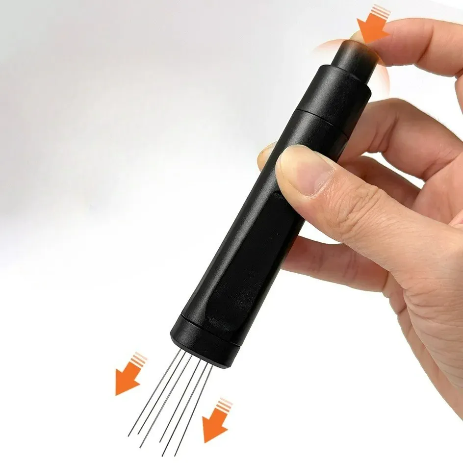 Customizable Retractable WDT Tool Espresso Flick WDT Tool Espresso Stirring Needle Coffee Stirrer 6 Needles Telescoping