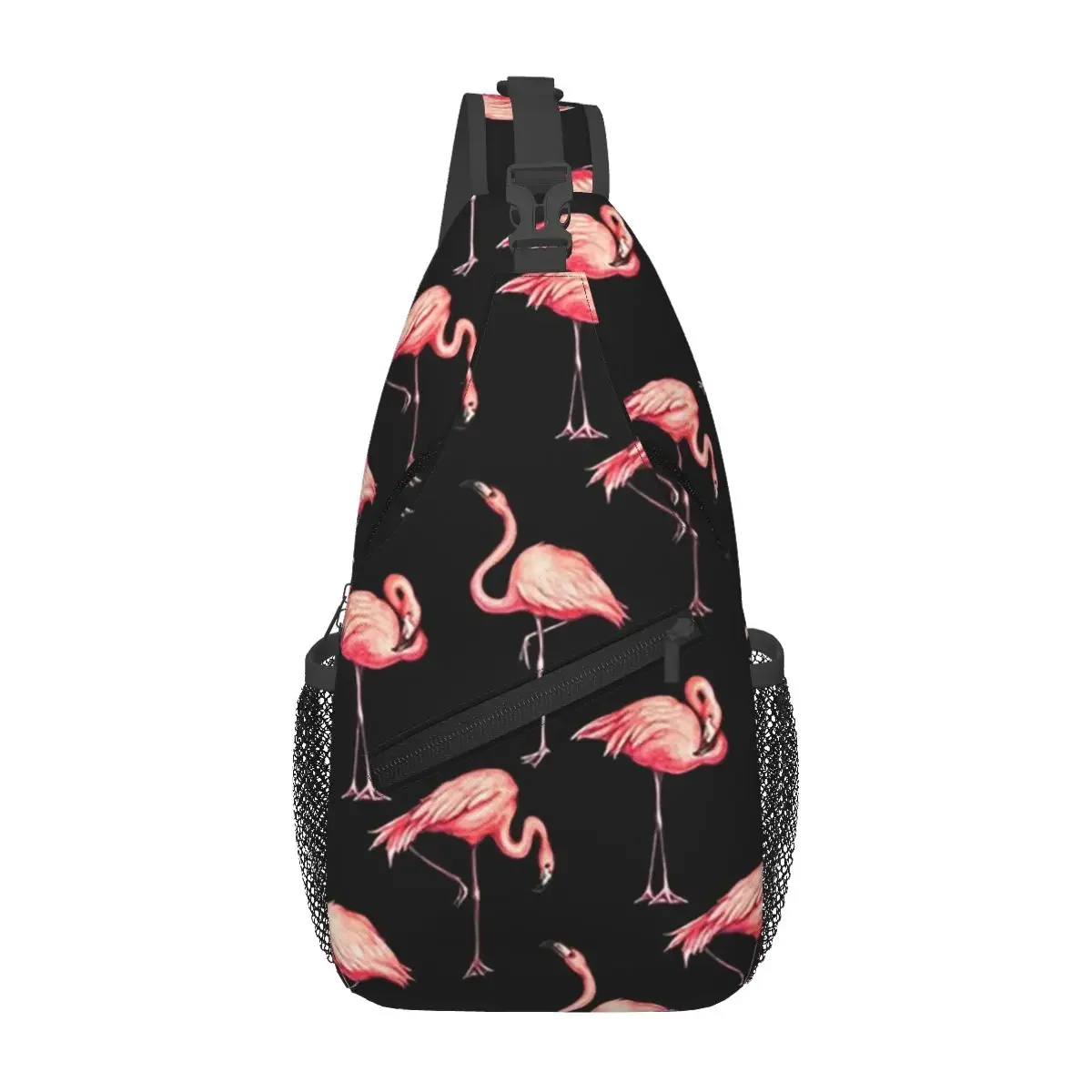 

Flamingo Pattern Chest Bag Men Sling Crossbody Backpack Chest Bag Travel Hiking Daypack Shoulder Bag