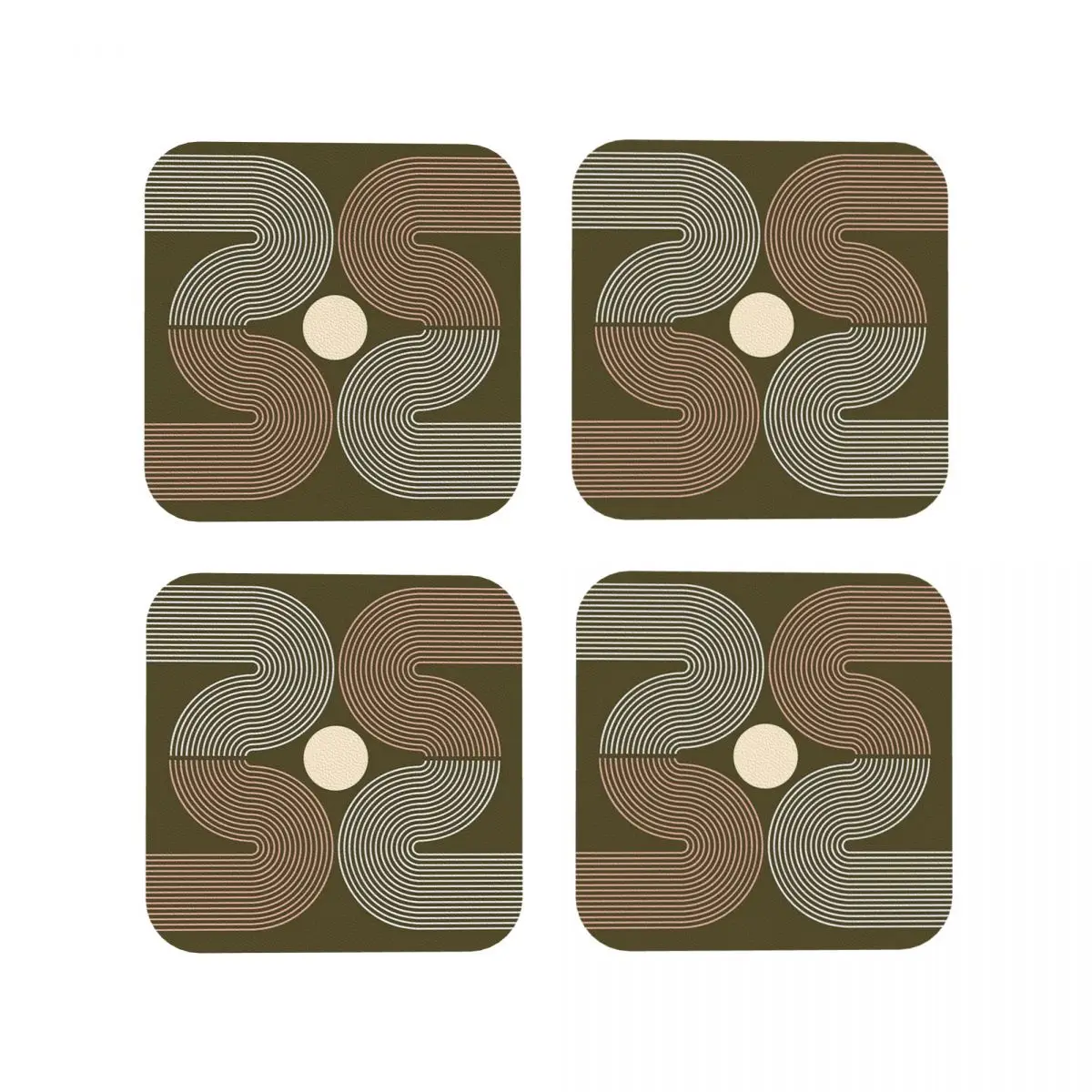 

Современные радужные подставки середины века, кухонные салфетки, нескользящие изоляционные коврики для чашек, кофейные коврики для декора, домашняя посуда, подушечки, набор из 4 шт.