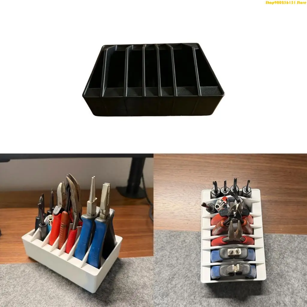G92C Resin Separate Pliers Tray with Upright Slots for Organized Storage