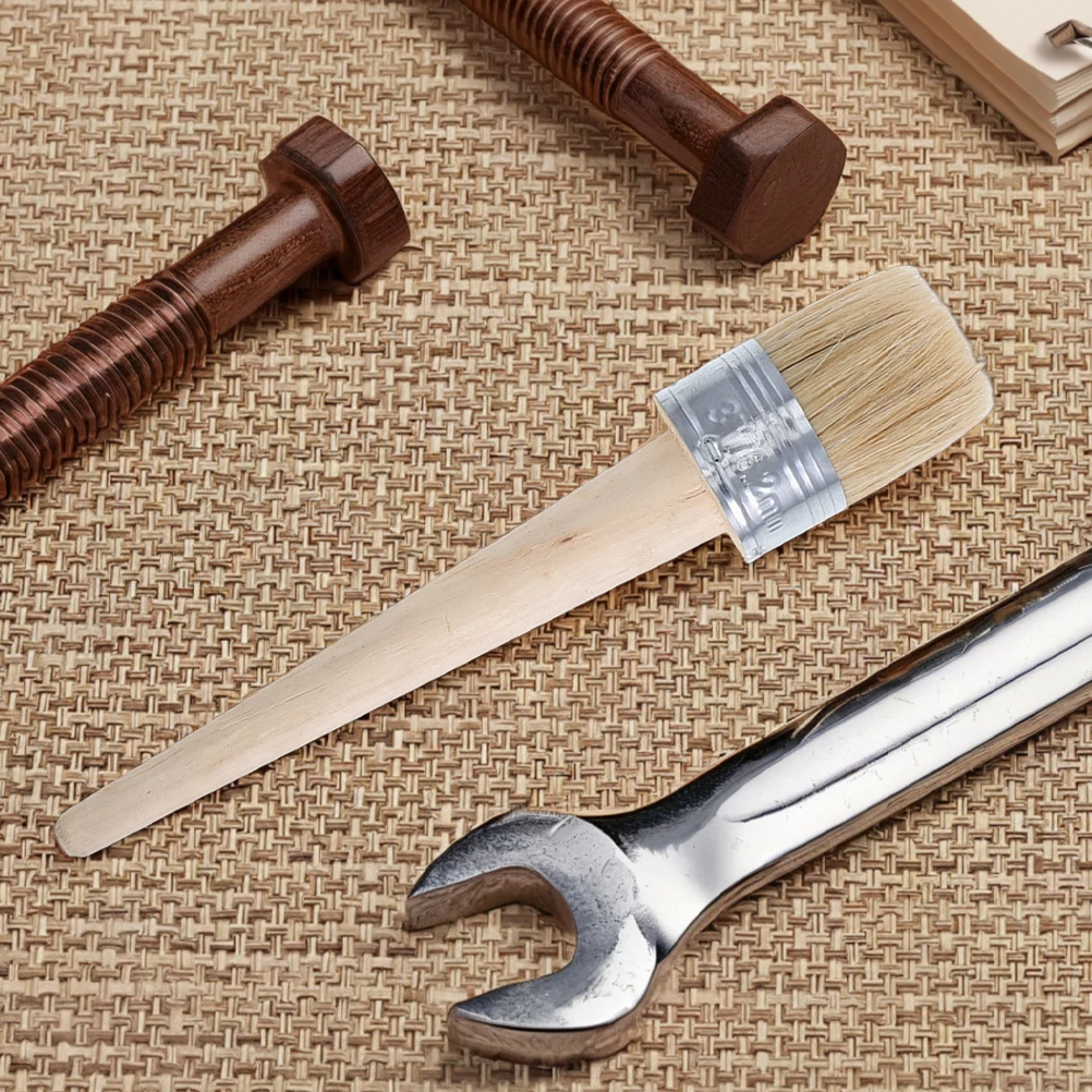 

2pcs Paint Brushes Set Chalk Wax Brush For niture 50Mm Stencil Detail Craft Bristles Wall Canvas Fabric Acrylic Stenciling