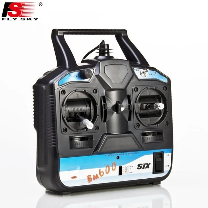 Flysky FS-SM600 RC SM600 simulator started 6 -channel flight simulator G4/G3.5 / Phoenix 2.5/XTR5.0 MODE1 (Right Hand Throttle)