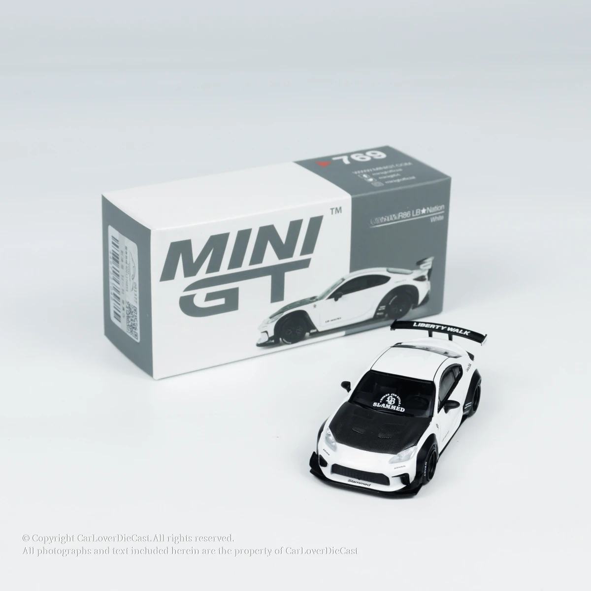 MINIGT 1:64 GR86 LBNation White  Diecast Model Car