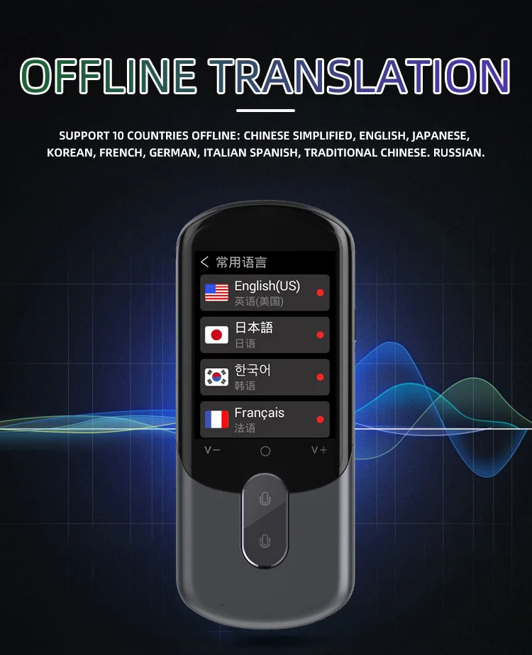 Smart Instant Voice 12 Länder Offline F4A Übersetzer Mehrsprachig mit Kameraunterstützung Foto-Scan-Interperometer