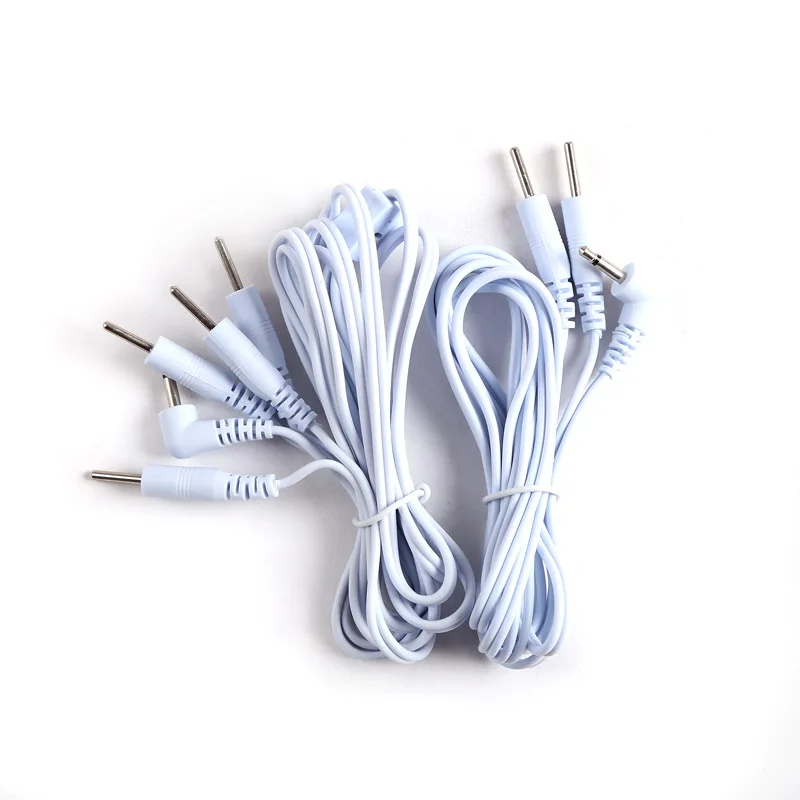 Cable de electrodo de 2,5mm, conectores de 2/4 pines, cables de electroterapia TENS para acupuntura, Estimulador muscular, terapia, masajeador