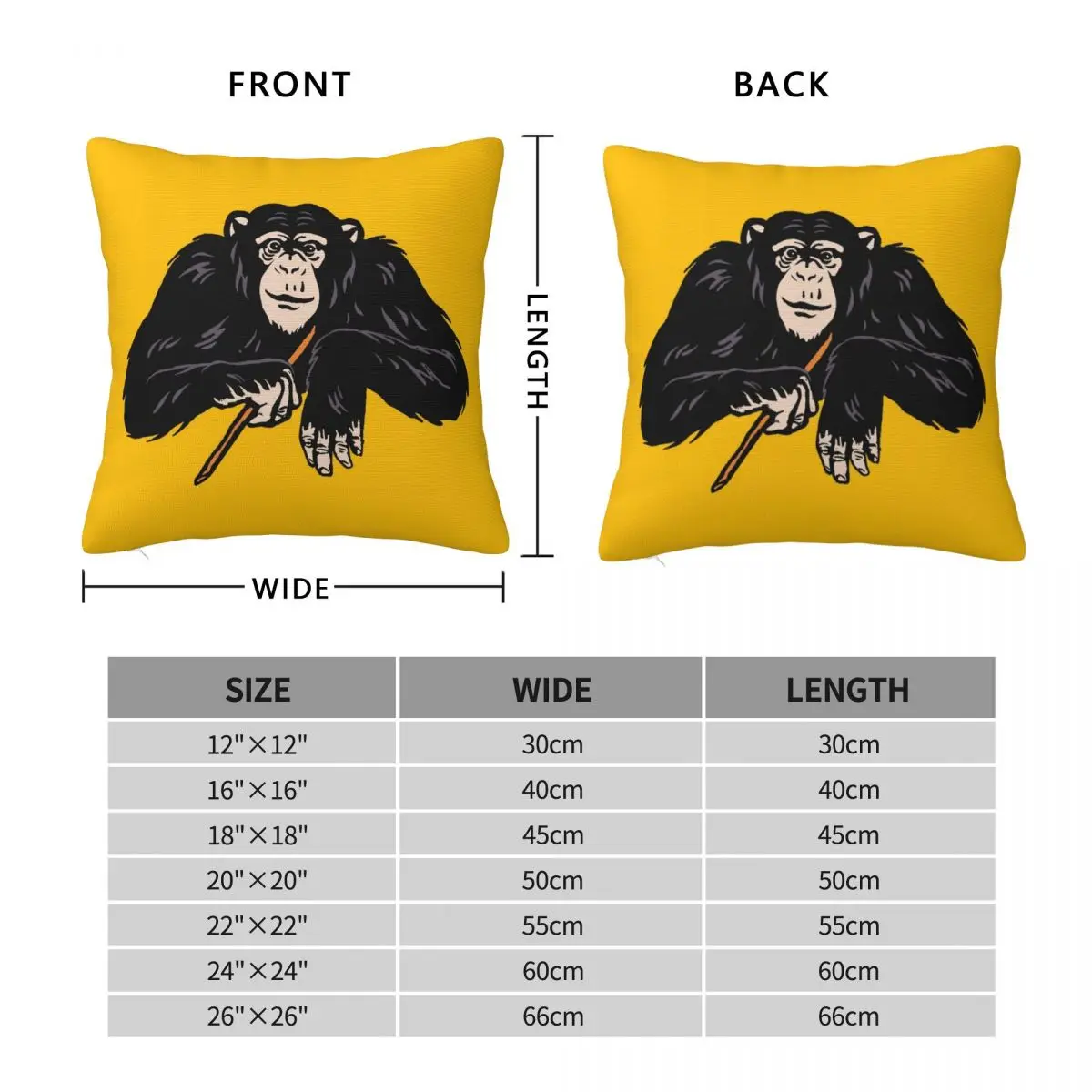 Ape Behaviour Ecology Group Pillowcase Polyester Linen Velvet Pattern Zip Decor Throw Pillow Case Bed Cushion Cover