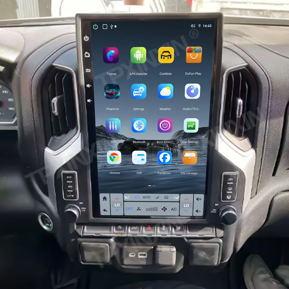 17 Inch Android 13 Car Radio For Chevrolet Silverado 2019-2021 GPS Navigation Multimedia Player Head Unit  Radio Audio Stereo