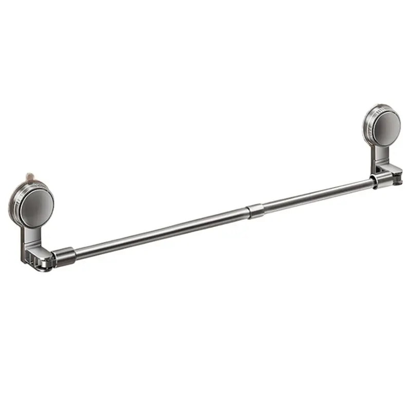 

ABXD Bathroom Organizer Shelf No-Punching Retractable Towel Robe Coat Rack Suction Cup Wall Towel Holder Kitchen Bath