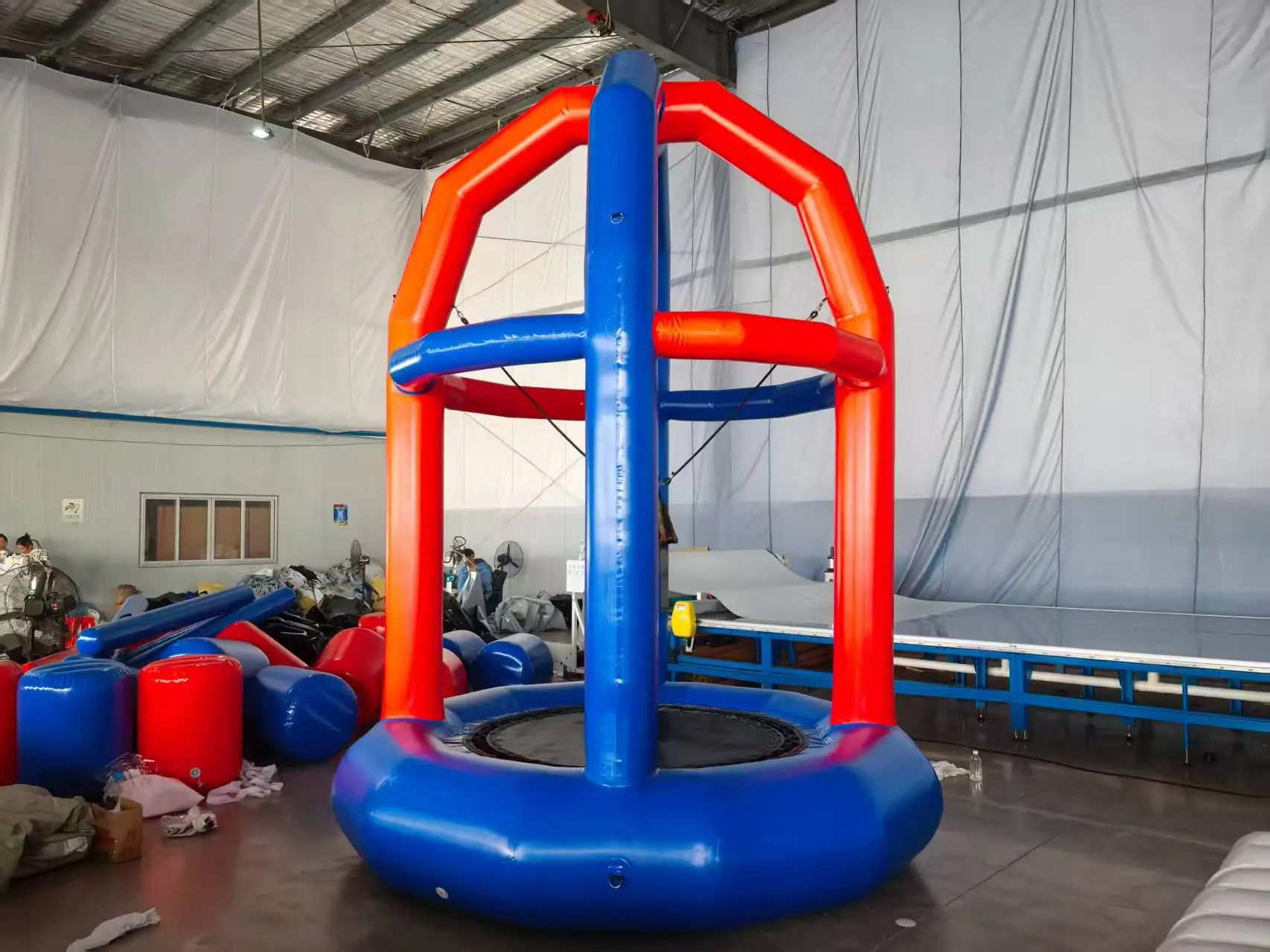 

Commercial Inflatable Bungee Trampoline with Harness & Safety Belt, Jumping Bouncer for Kids & Adults