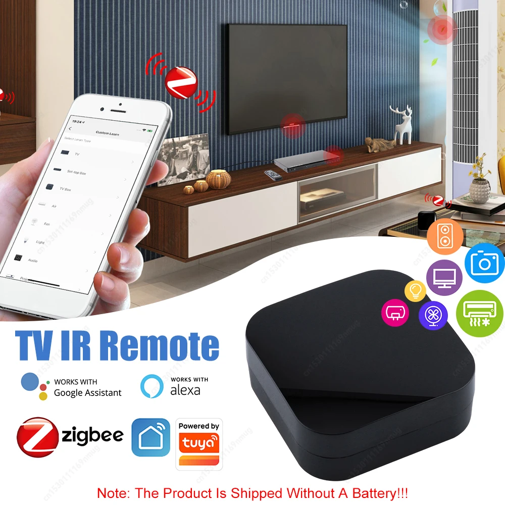 

ZigBee Universal Infrared Remote Controller Works with Alexa Google Home Infrared IR Remote Controller for Smart Home