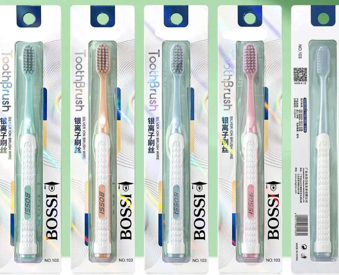 Silver charcoal soft bristle toothbrush small head soft bristle silver ion toothbrush