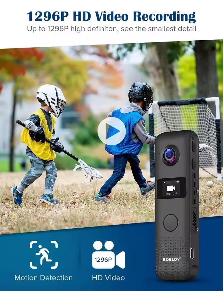 BOBLOV C18 HD Mini cámara 128G/64G inalámbrico WiFi Hotspot grabadora de aplicación de la ley grabadora de conducción de motocicleta pequeña cámara deportiva