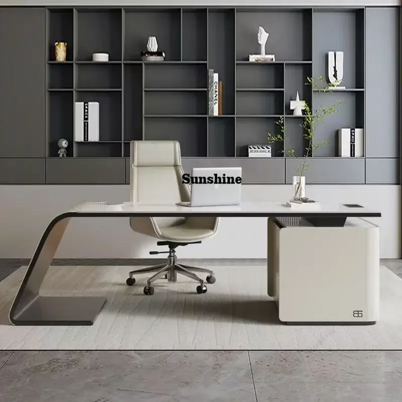 

Персонализированная современная минималистичная офисная мебель, окрашенные столы, L-образные роскошные столы для руководителей и боссов.