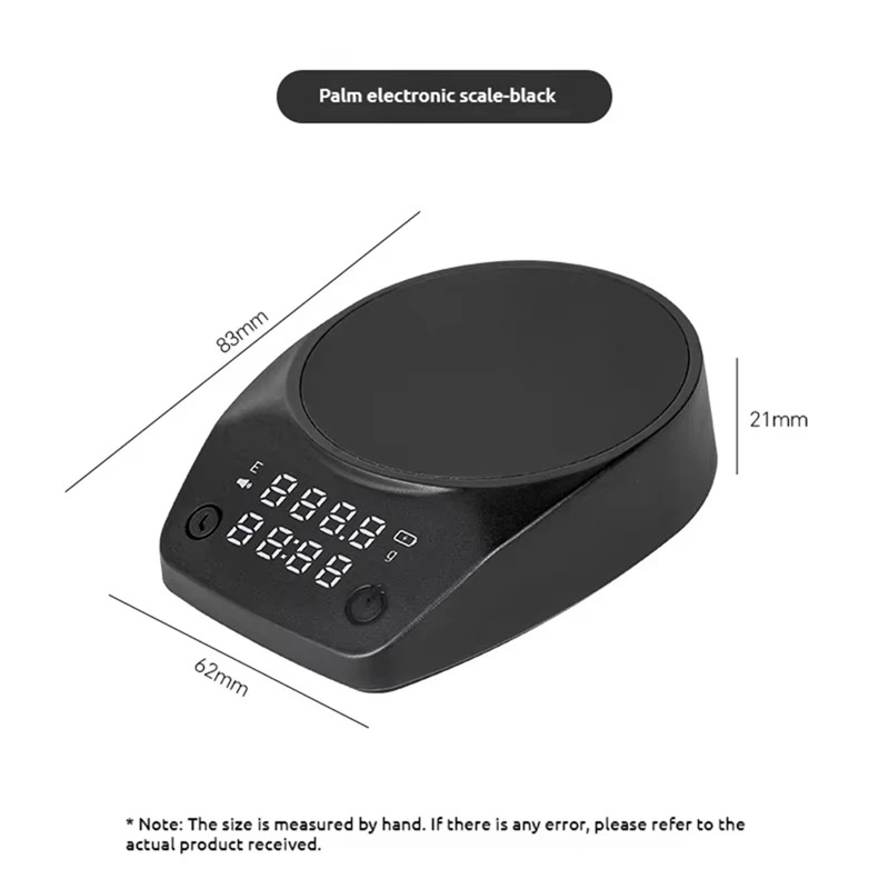 ABCA-Mini bilancia per caffè, bilancia per chicchi di caffè italiano, piccola bilancia elettronica impermeabile per caffè da cucina da 0,1 G