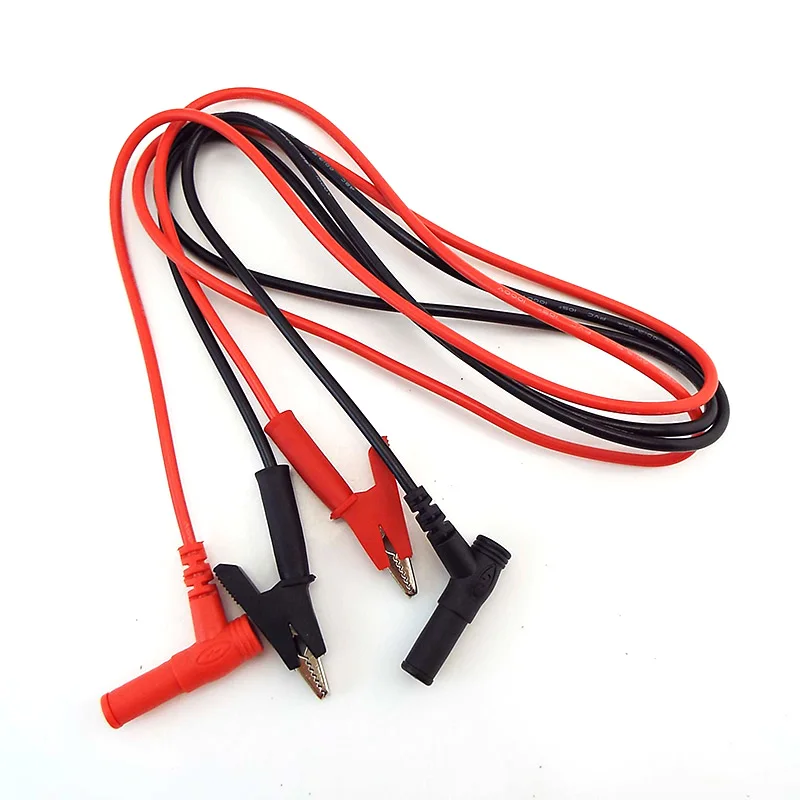 Dual Head 20A Alligator Clip to 4mm Banana Plug Test Cable Lead Wire Connector Probe Crocodile Clips For Multimeter Measure Tool