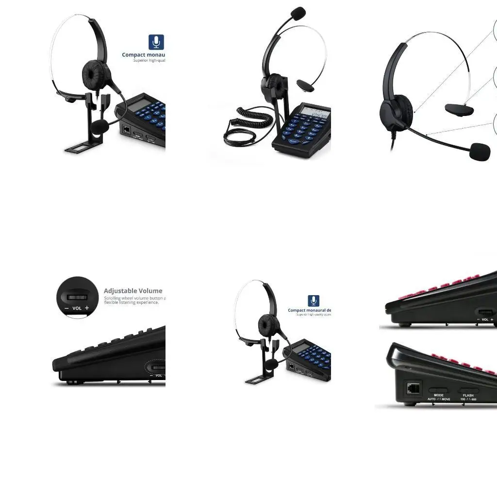 652F Call Centre Headsets Phone with pad and Noise Cancelling for Clear Communication Convenient Operations