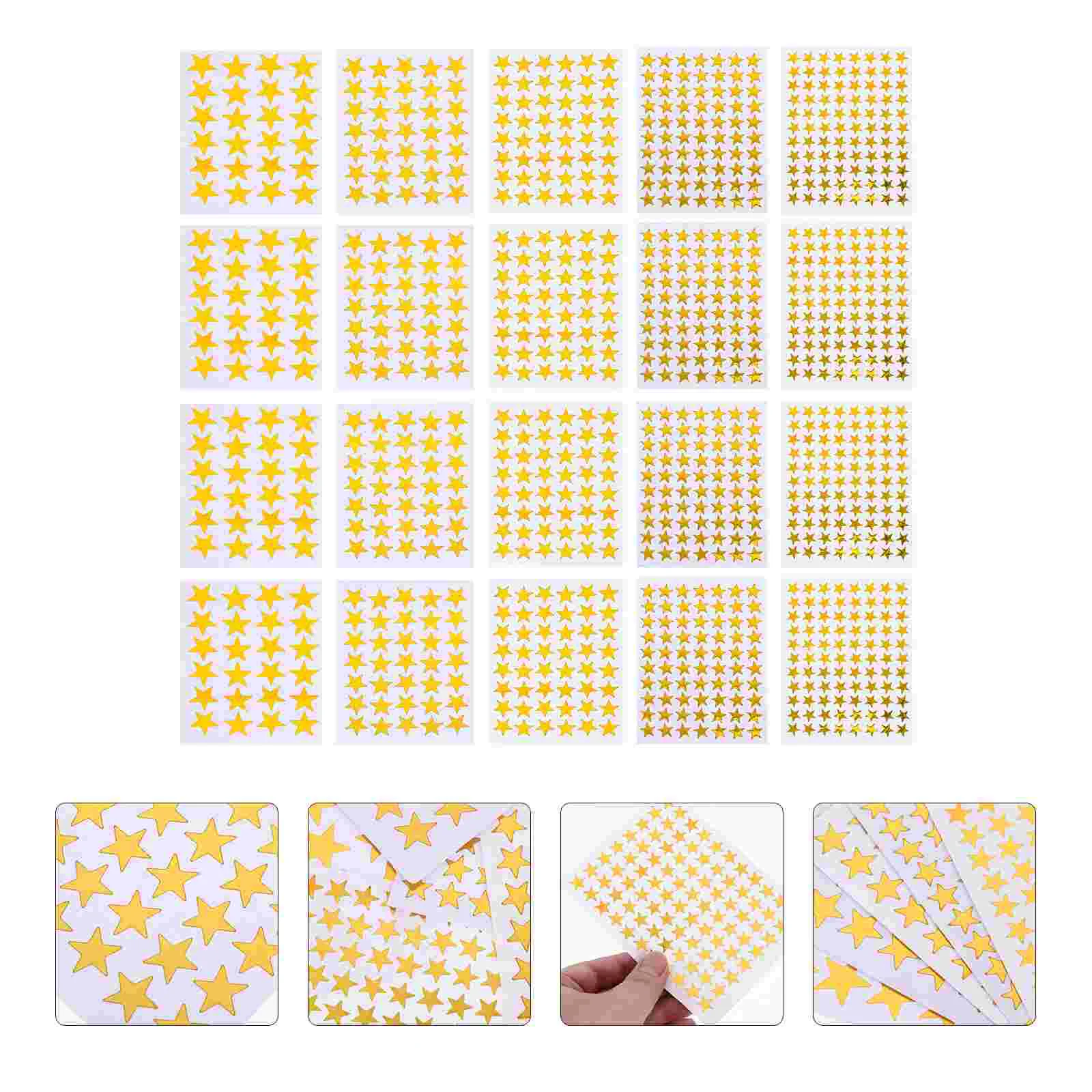 

50 Sheets Star Stickers Self-adhesive Kids Decals Decor Decorate Affordable Reward Kindergarten Supplies School Children