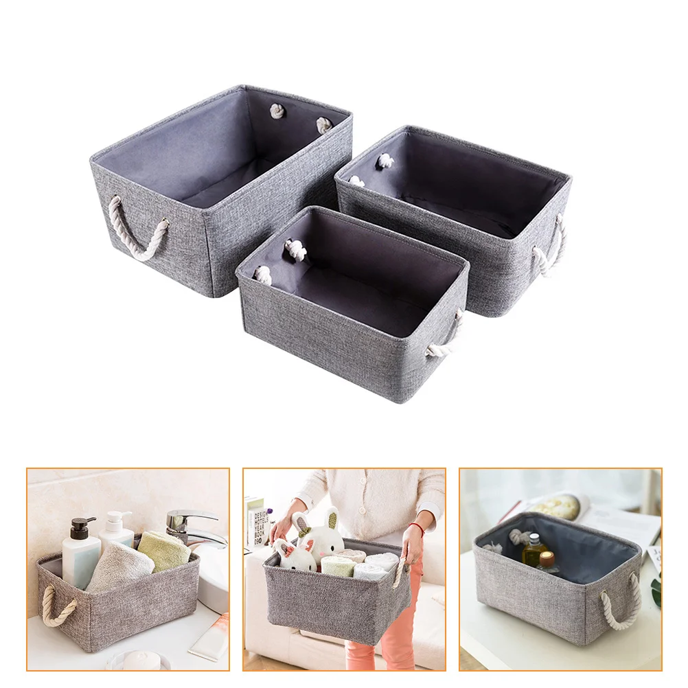 مجموعة واحدة من سلال التخزين، مادة رمادية مميزة، حاويات أشتات منزلية، منظم عملي للملابس، مستلزمات الأطفال، المطبخ الداخلي #3