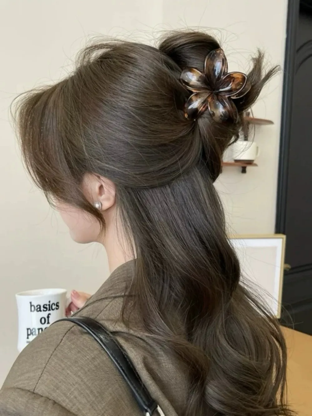 1/3Pcs Bohemian Leopard Blume Haar Klaue Clips für Frauen Mädchen Herbst Winter Mode Pferdeschwanz Haarnadeln Haarspange Haar zubehör – Detail 2
