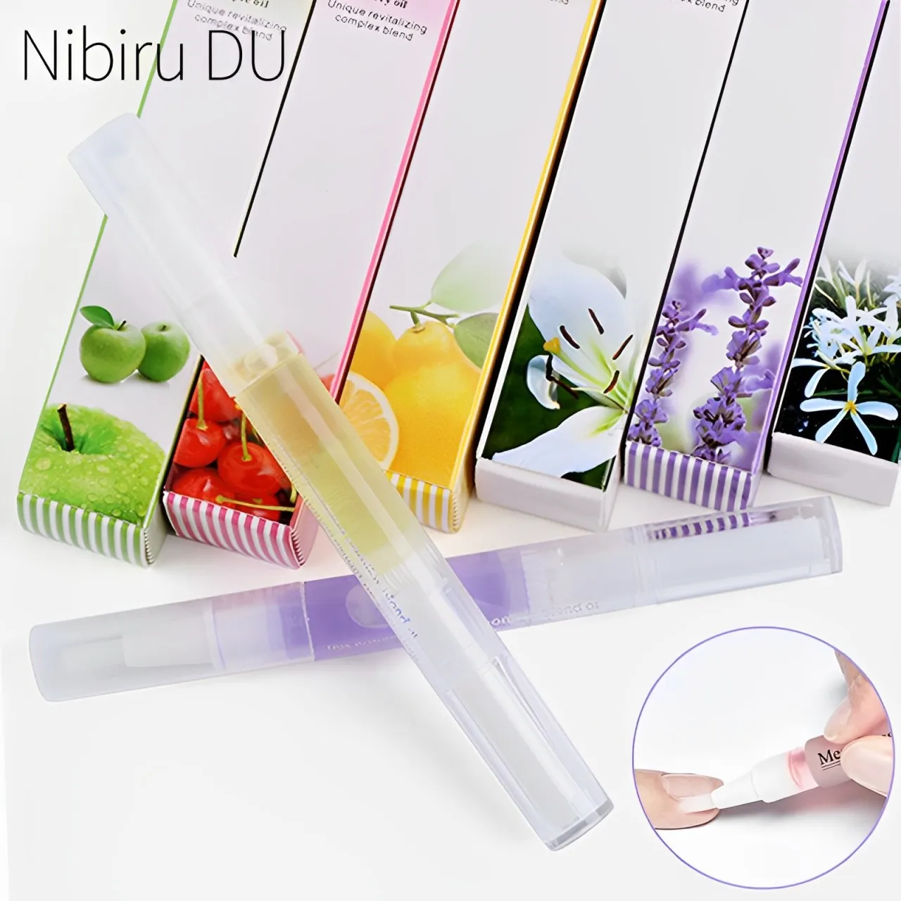 Nail Nutrition Oil Pen 15 Smells Nail Treatment Cuticle Revitalizer Liquid Nourishing and Anti Stabbing Nail Enhancement Tools