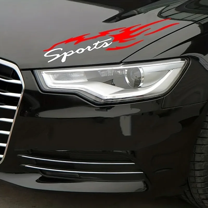 

1Pair Red Sporty Racing Stripe Car Side Skirt Stickers - Cool Geometric Line Vinyl Decals for Universal Auto Bumper Decor