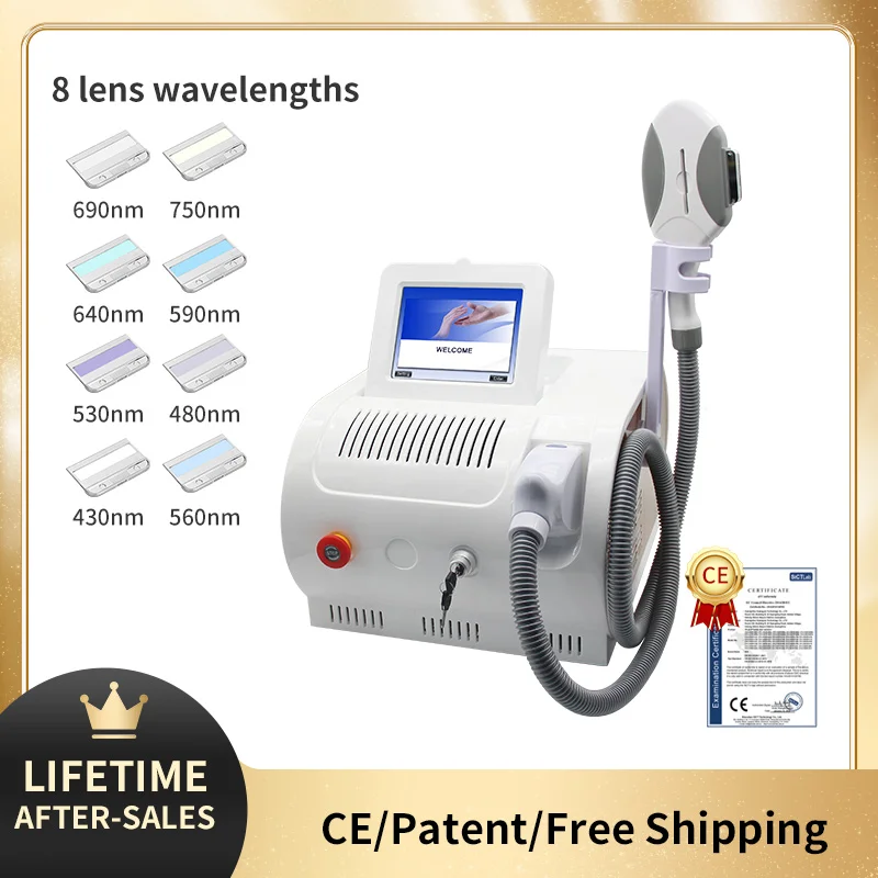 Portable Home-appliance Laser Hair Removal Device  IPL /OPT/Elight 1/3/8 Filters Flawless Painless Beauty Health Salon Machine