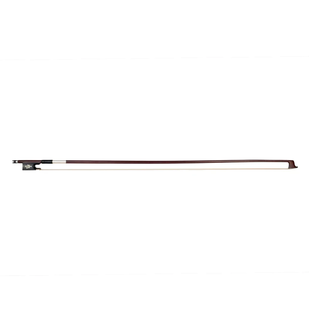 NAOMI 4/4 Violin Bow Brazilwood Bow Octagonal Stick Sheepskin Grip White Horsehair Ebony Frog