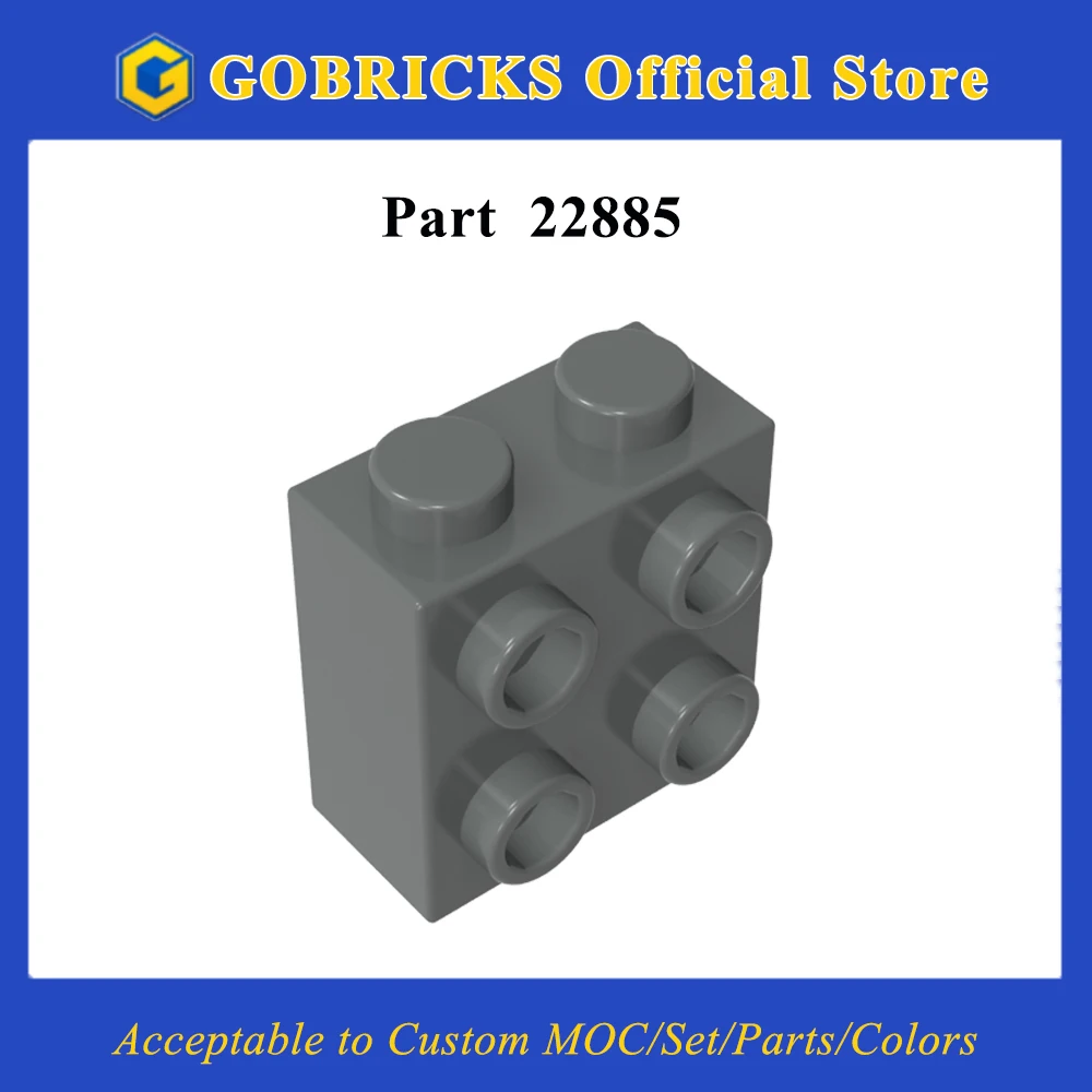 

Gobricks 1 шт. Специальный кирпич MOC 1 x 2 x 1 2/3 с четырьмя шпильками по одной стороне, совместимый с моделью 22885 Строительные блоки Детали игрушки