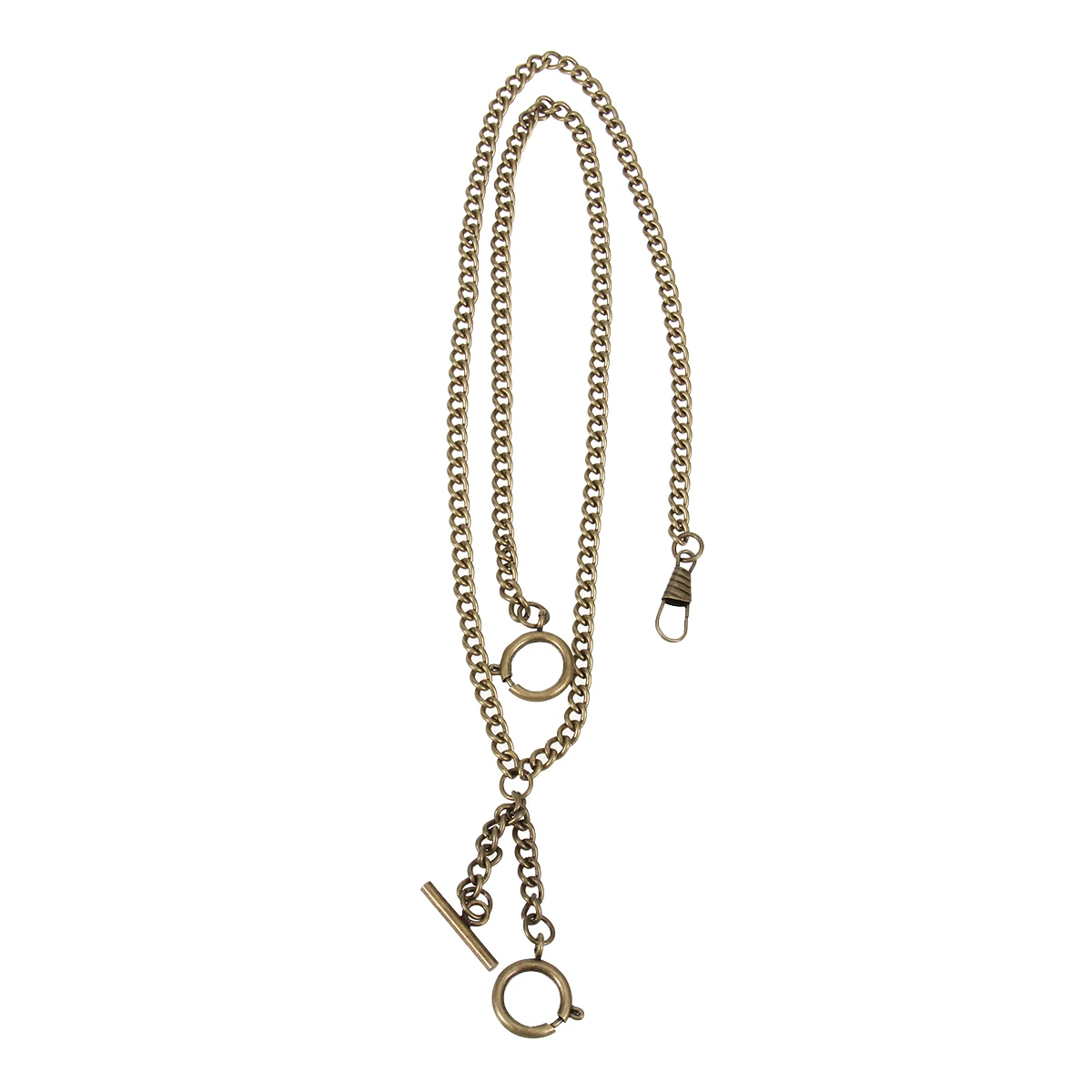 

Classic Metal Plated Pocket Watch Chain Shape Chain Watch Holder Decoration ( Length 44cm)