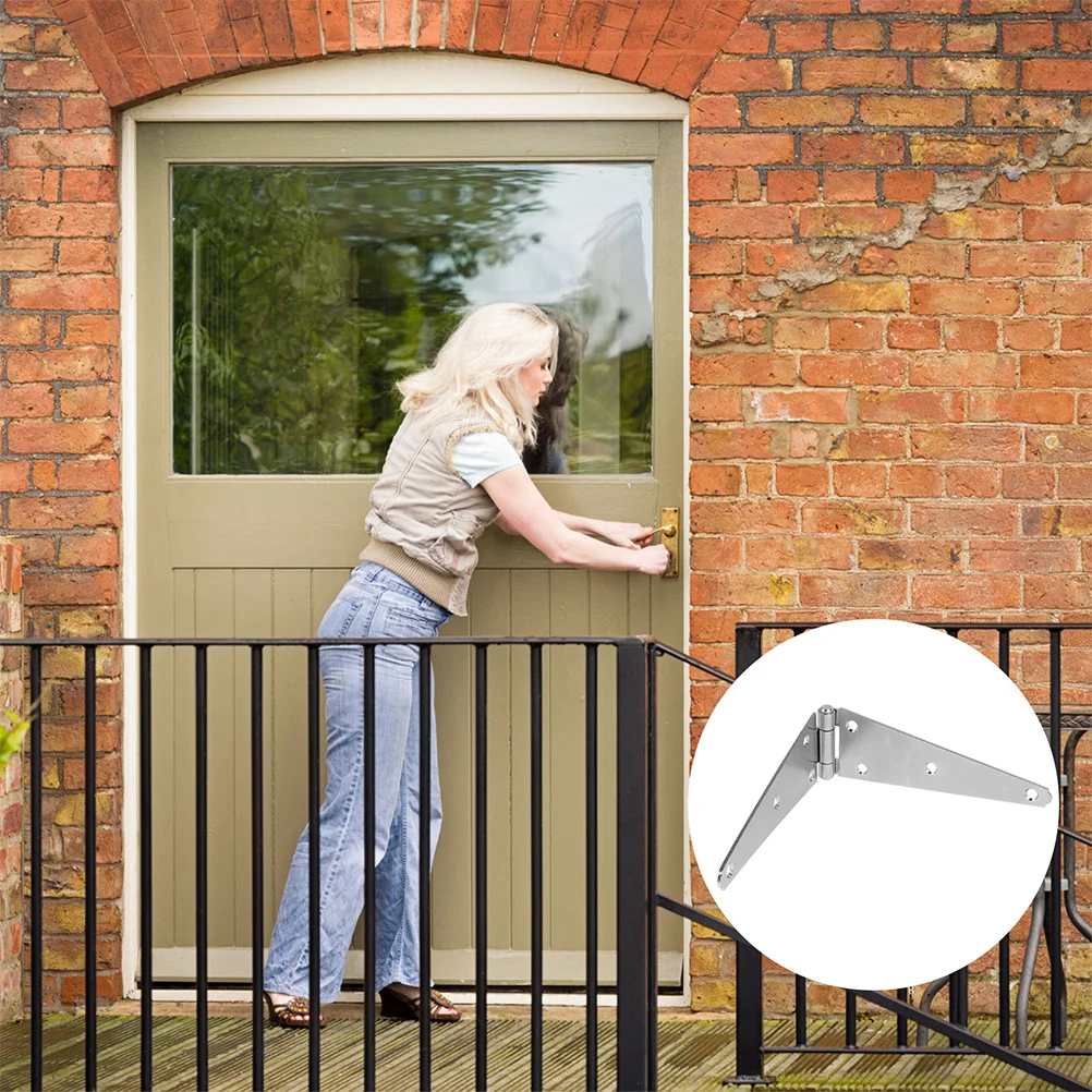 

2Pcs Heavy Duty Strap Hinges Galvanized Iron Gate Hinges Smooth Finish Heavy Door Outdoor Barn Garage Deck Gate Hinge