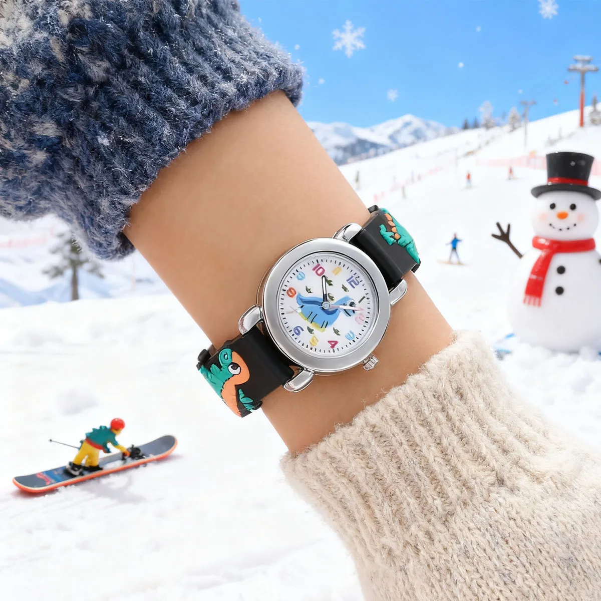 1/2 шт.-набор часов с рисунком динозавра, подарок на день рождения, кварцевые часы для девочек, мальчиков и детей