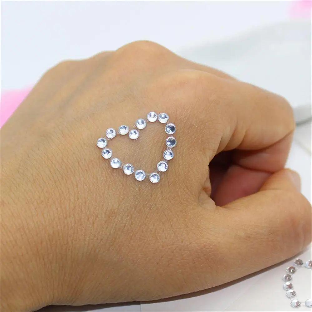3D Rhinestone Star Heart Stickers Shiny Crystal Stationery Stickers Face Jewelry Crystal Diamond DIY Eyes Decoration Sticker