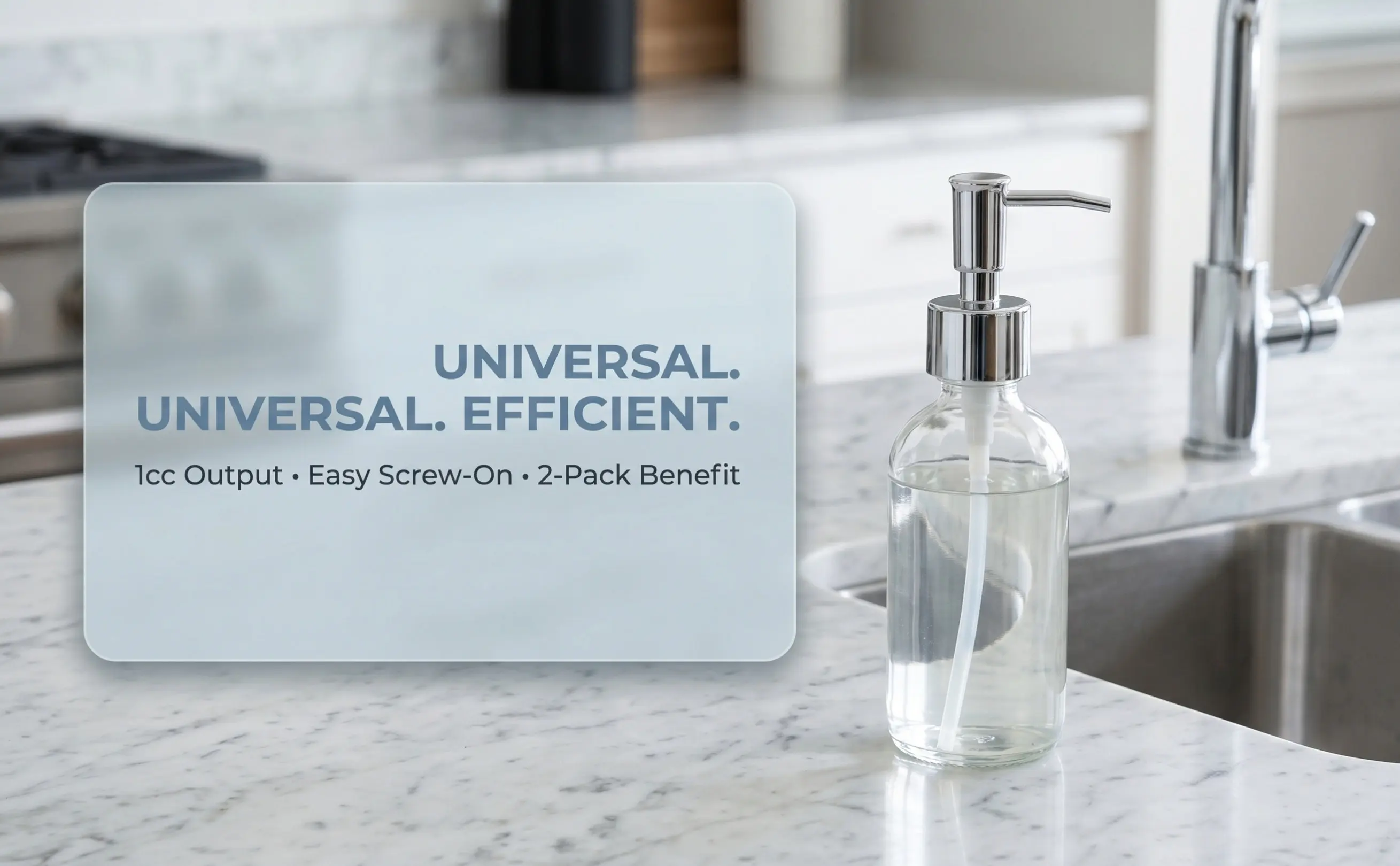 2Pcs Pump Head Soap Dispenser Replacement Easy Install Lotion Shampoo Bottle Pump Useful for Bathroom Kitchen Hand Soap
