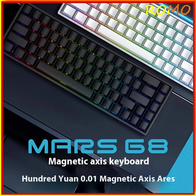 MARS68PRO Mechanical Wireless Keyboard Magnetic Switch Hotswap Rgb E-Sports Customize Keyboard For Accessories Office Gaming