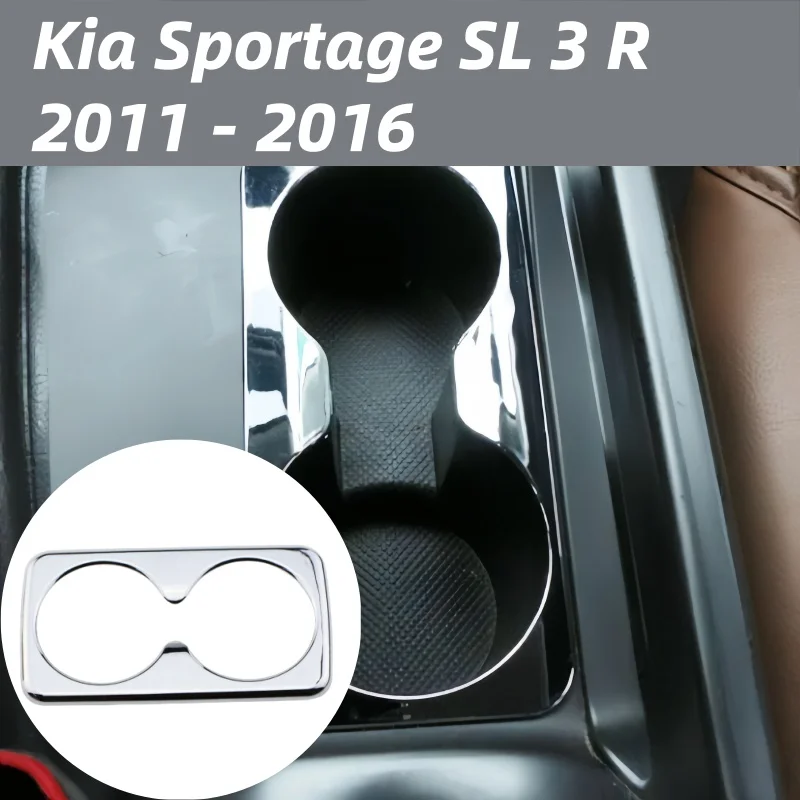 

For Kia Sportage 3 SL 2011 2012 2013 2014 2015 2016 Car Interior Rear Seat Water Cup Holder Cover Frame Panel Trim ABS Sticker